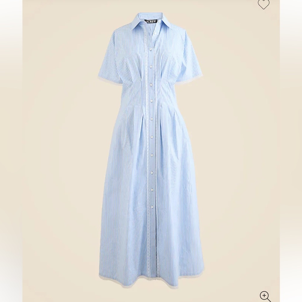 NWT J Crew wren lace trim shirt dress in stripe - Picture 4 of 8